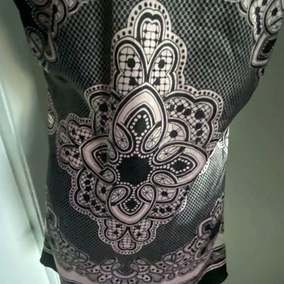 Le Chateau Vintage Black Pink Babydoll Satin Feminine Party Top- Sz-L - Picture 9 of 16